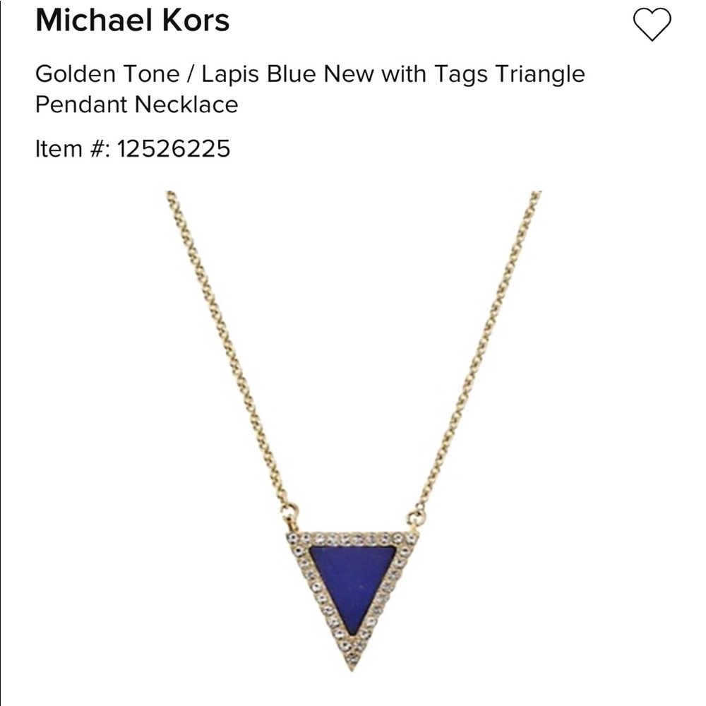 💙Michael Kors Pendant Necklace Gold/Blue💙